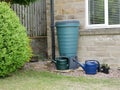 Green water but and watering cans