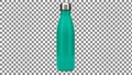 Green Water Bottle with Metal Cap Royalty Free Stock Photo