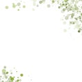 Green Water Color Drops on a White Background Royalty Free Stock Photo