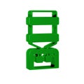 Green Water cooler for office and home icon isolated on transparent background. Water dispenser. Bottle office, plastic