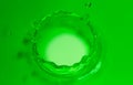 Green water drop splash crown Royalty Free Stock Photo