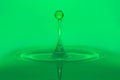 Green water drop splash Royalty Free Stock Photo