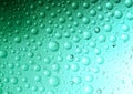 Green water drops background.close up of Royalty Free Stock Photo