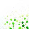 Green water drops on white background Royalty Free Stock Photo