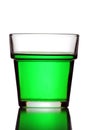 Green water in Glass isolated. Royalty Free Stock Photo