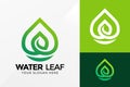 Green Water Leaf Logo Design, Brand Identity logos vector, modern logo, Logo Designs Vector Illustration Template Royalty Free Stock Photo