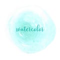 Green watercolor blob. Handmade background Royalty Free Stock Photo