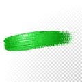 Green watercolor brush abstract stroke. Vector oil paint. Polish smear Royalty Free Stock Photo