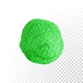 Green watercolor brush blob. Vector oil paint smear. Polish stain. Royalty Free Stock Photo