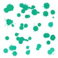 Green Watercolor Drop Splash Vector Hand drawn Royalty Free Stock Photo