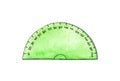 Green watercolor protractor Royalty Free Stock Photo