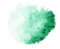 Green watercolor splash hand drawn Royalty Free Stock Photo