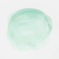 Green watercolor spot white paper. High quality and resolution beautiful photo concept