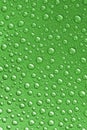 Green waterdrops from above