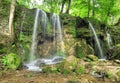 Green waterfalls spring in Slovakia Royalty Free Stock Photo