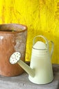 Green watering can Royalty Free Stock Photo