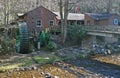 Green Waterwheel & Stream Royalty Free Stock Photo