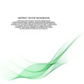 Green wave. abstract illustration. vector graphics. eps 10 Royalty Free Stock Photo