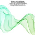 Green wave. abstract illustration. vector graphics. eps 10 Royalty Free Stock Photo