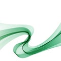 green wave. abstract illustration vector graphics. eps 10 Royalty Free Stock Photo