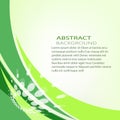 Green wave background template. Abstract background with copy space for text. Great for environment, nature or spring