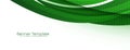 Green wave style decorative business banner design
