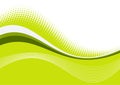 Green wavy graceful lines Royalty Free Stock Photo