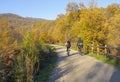 Green-Way by Banos de Montemayor on Magic Autumn season, Extremadura, Spain