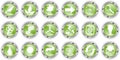 Green web button or icon Royalty Free Stock Photo