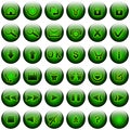 Green Web Buttons Set Royalty Free Stock Photo