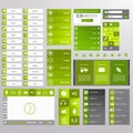 Green Web Design, elements, buttons, icons. Templates for website. Royalty Free Stock Photo