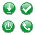 Green web icons