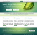 Green website nature template design Royalty Free Stock Photo