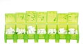 Green weekly pill organizer Royalty Free Stock Photo