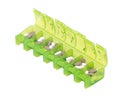 Green weekly pill organizer Royalty Free Stock Photo