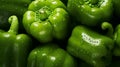 Green fresh bell peppers, nutritious vegetable