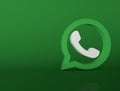 Green whats app logo image 3d images