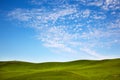 Green Wheat Grass Blue Skies Palouse Washington Royalty Free Stock Photo