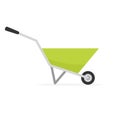 Green wheelbarrow icon