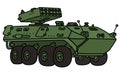 Green wheeler armoured vehicle