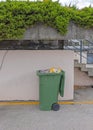 Green Wheelie Bin Royalty Free Stock Photo