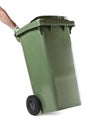 Green wheelie bin Royalty Free Stock Photo