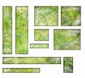 Green and white abstract banner and button collection Royalty Free Stock Photo