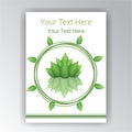 Green white beautiful cover circle label