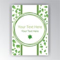 Green white beautifull cover circle lable Royalty Free Stock Photo