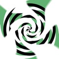 green white black abstract swirl design with rings shapes Royalty Free Stock Photo