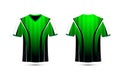 Green, white and black layout e-sport t-shirt design template