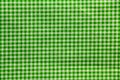 Green and white checkered tablecloth banner Royalty Free Stock Photo