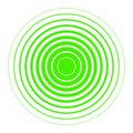 Green and white concentric rings Sound wave wallpaper Radio station signal Circle spin vector background Royalty Free Stock Photo