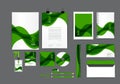 Green and white corporate identity template for your business